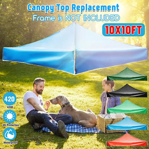 Planet Gates 3x3m Tent Canopy Top Roof Replacement Cover Outdoor Camping Waterproof Sun Shelter Sunshade Garden Beach UV Sun Shield