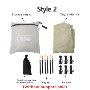 Planet Gates 3x4 3x3m Black Coated Tarp Screen Shade Membrane Camping Tarp Waterproof Outdoor Tarpaulin Shelter Sunshade Flysheet Awning UV50