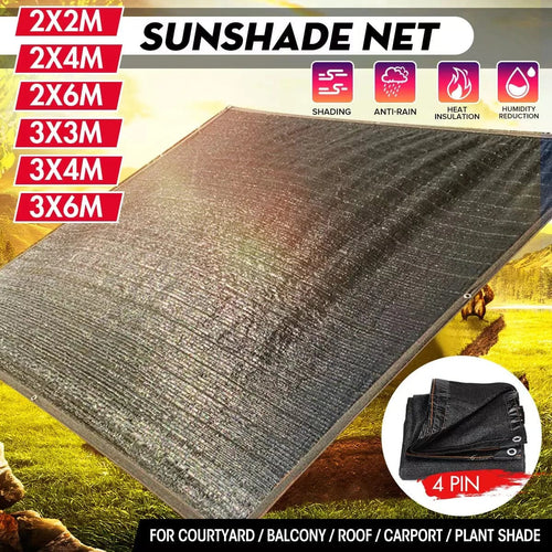Planet Gates 3x4m 85% Anti-UV Balcony Sun Shade Sail Mesh Shade Cloth Sunblock Mesh Cover Taped Edge With Grommets   for Sun Shelter Garden Patio