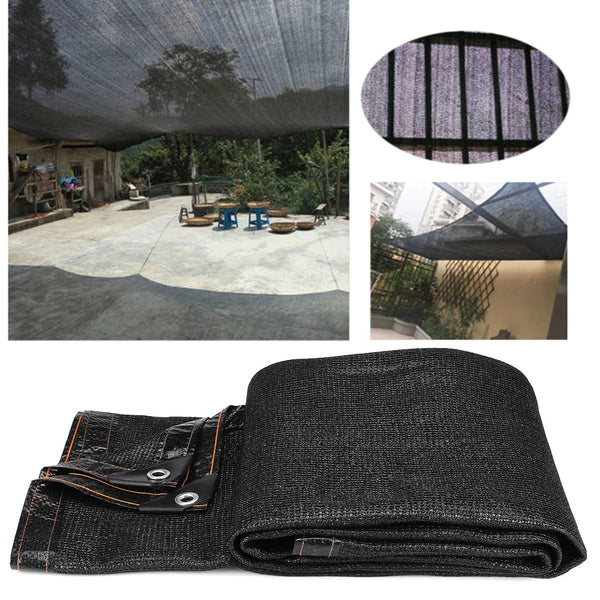 Planet Gates 3x4m 85% Anti-UV Balcony Sun Shade Sail Mesh Shade Cloth Sunblock Mesh Cover Taped Edge With Grommets   for Sun Shelter Garden Patio