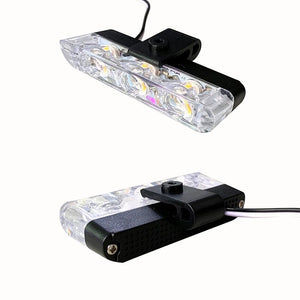 Planet Gates 3x8 Manual Control / Red and Blue 3 LED Car Front Grille Strobe Police Lights Flash Warning Lamp Red Blue Yellow Rescue Vehicle Emergency Flasher Signal Lighting