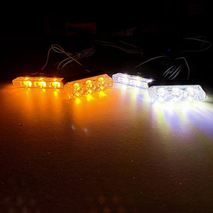 Planet Gates 3x8 Manual Control / Red and Blue 3 LED Car Front Grille Strobe Police Lights Flash Warning Lamp Red Blue Yellow Rescue Vehicle Emergency Flasher Signal Lighting