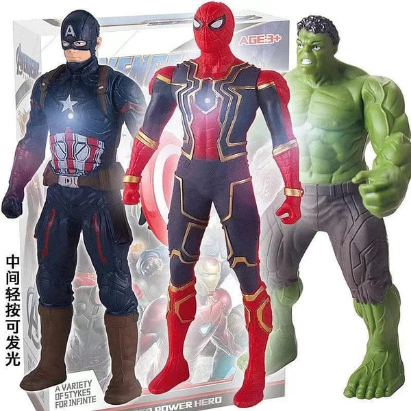 Planet Gates 4 / 17CM 2024 Marvel Spiderman Hulk Ironman Anime Action Figure Toy Christmas Gift Pvc Movable Joints Luminous Doll Collection Model Toy