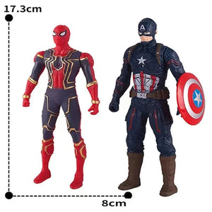 Planet Gates 4 / 17CM 2024 Marvel Spiderman Hulk Ironman Anime Action Figure Toy Christmas Gift Pvc Movable Joints Luminous Doll Collection Model Toy