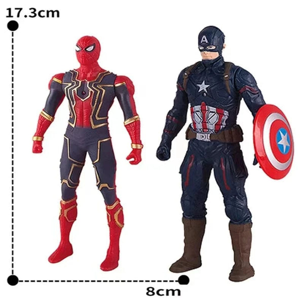 Planet Gates 4 / 17CM 2024 Marvel Spiderman Hulk Ironman Anime Action Figure Toy Christmas Gift Pvc Movable Joints Luminous Doll Collection Model Toy