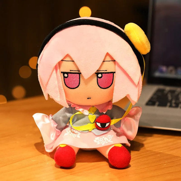 Planet Gates 4 20CM New Japan Anime TouHou Project Hakurei Reimu Kirisame Komeiji Koishi Cosplay Plush Doll Cute Stuffed Sitting Dolls Gifts
