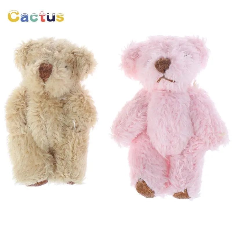 Planet Gates 4/4.5/6cm Mini Teddy Bear Plush Toy Joint Bear Cartoon Stuffed Dolls Long Ear Rabbit Toys Souvenirs For Children Small Gifts