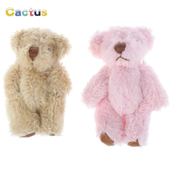 Planet Gates 4/4.5/6cm Mini Teddy Bear Plush Toy Joint Bear Cartoon Stuffed Dolls Long Ear Rabbit Toys Souvenirs For Children Small Gifts