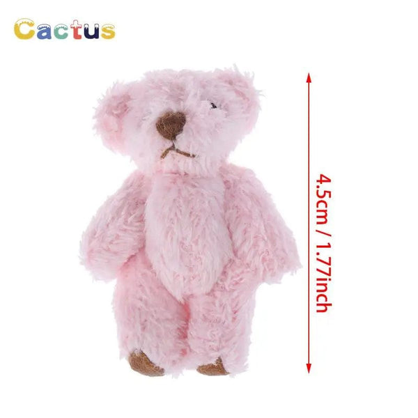 Planet Gates 4/4.5/6cm Mini Teddy Bear Plush Toy Joint Bear Cartoon Stuffed Dolls Long Ear Rabbit Toys Souvenirs For Children Small Gifts