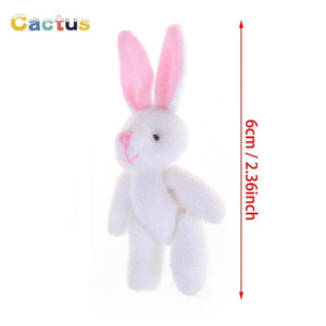 Planet Gates 4/4.5/6cm Mini Teddy Bear Plush Toy Joint Bear Cartoon Stuffed Dolls Long Ear Rabbit Toys Souvenirs For Children Small Gifts
