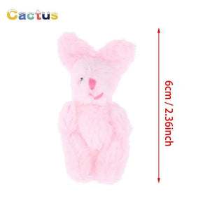 Planet Gates 4/4.5/6cm Mini Teddy Bear Plush Toy Joint Bear Cartoon Stuffed Dolls Long Ear Rabbit Toys Souvenirs For Children Small Gifts