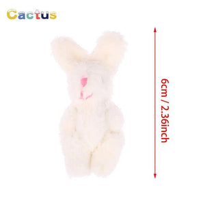 Planet Gates 4/4.5/6cm Mini Teddy Bear Plush Toy Joint Bear Cartoon Stuffed Dolls Long Ear Rabbit Toys Souvenirs For Children Small Gifts