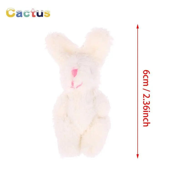 Planet Gates 4/4.5/6cm Mini Teddy Bear Plush Toy Joint Bear Cartoon Stuffed Dolls Long Ear Rabbit Toys Souvenirs For Children Small Gifts