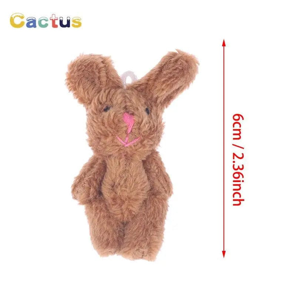 Planet Gates 4/4.5/6cm Mini Teddy Bear Plush Toy Joint Bear Cartoon Stuffed Dolls Long Ear Rabbit Toys Souvenirs For Children Small Gifts