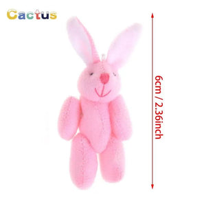 Planet Gates 4/4.5/6cm Mini Teddy Bear Plush Toy Joint Bear Cartoon Stuffed Dolls Long Ear Rabbit Toys Souvenirs For Children Small Gifts
