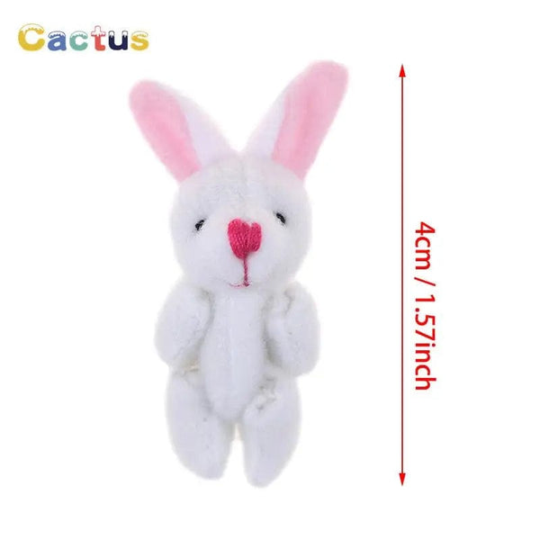 Planet Gates 4/4.5/6cm Mini Teddy Bear Plush Toy Joint Bear Cartoon Stuffed Dolls Long Ear Rabbit Toys Souvenirs For Children Small Gifts