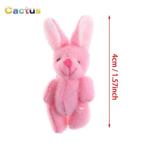 Planet Gates 4/4.5/6cm Mini Teddy Bear Plush Toy Joint Bear Cartoon Stuffed Dolls Long Ear Rabbit Toys Souvenirs For Children Small Gifts