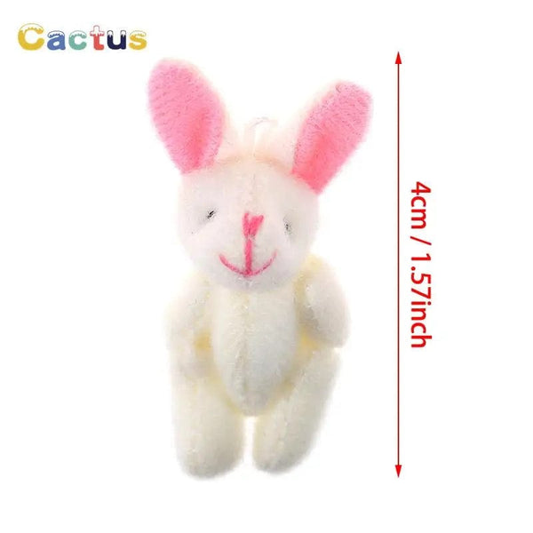 Planet Gates 4/4.5/6cm Mini Teddy Bear Plush Toy Joint Bear Cartoon Stuffed Dolls Long Ear Rabbit Toys Souvenirs For Children Small Gifts