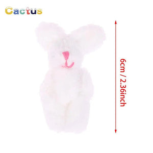 Planet Gates 4/4.5/6cm Mini Teddy Bear Plush Toy Joint Bear Cartoon Stuffed Dolls Long Ear Rabbit Toys Souvenirs For Children Small Gifts