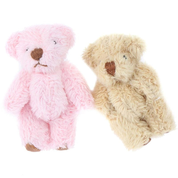 Planet Gates 4/4.5/6cm Mini Teddy Bear Plush Toy Joint Bear Cartoon Stuffed Dolls Long Ear Rabbit Toys Souvenirs For Children Small Gifts