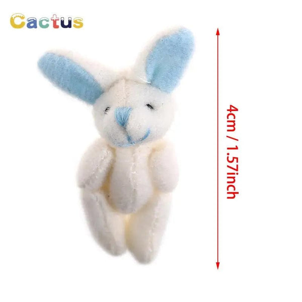 Planet Gates 4/4.5/6cm Mini Teddy Bear Plush Toy Joint Bear Cartoon Stuffed Dolls Long Ear Rabbit Toys Souvenirs For Children Small Gifts
