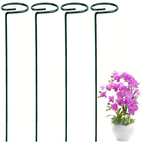 Planet Gates 4 4pcs/10pcs Garden Plant Stakes, Garden Metal Single Stem Plant Support, Garden Flower Support For Tomatoes, Orchid, Peony, Rose