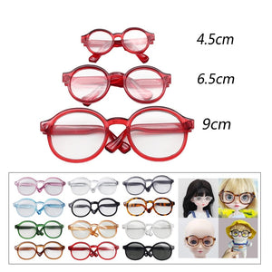 Planet Gates 4.5cm 6.5cm 9cm transparent Plastic Glasses For 1/8 1/6 1/3 1/4 bjd,Labubu,MSD SD,Plush EXO Doll sunglasses Free shipping