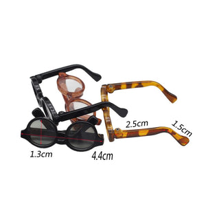 Planet Gates 4.5cm 6.5cm 9cm transparent Plastic Glasses For 1/8 1/6 1/3 1/4 bjd,Labubu,MSD SD,Plush EXO Doll sunglasses Free shipping