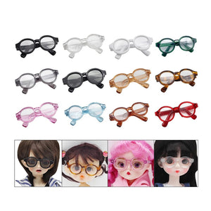 Planet Gates 4.5cm 6.5cm 9cm transparent Plastic Glasses For 1/8 1/6 1/3 1/4 bjd,Labubu,MSD SD,Plush EXO Doll sunglasses Free shipping