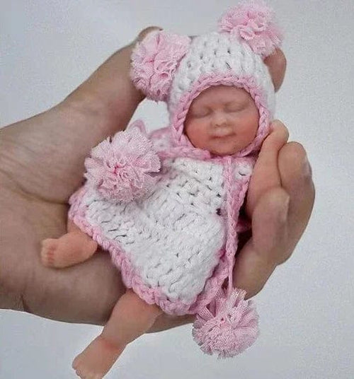 Planet Gates 4.5inch / girl 4.5" 13cm Micro Preemie Full Body Silicone  Bady Girl Doll Lifelike Mini Reborn Doll Surprice Children Anti-Stress