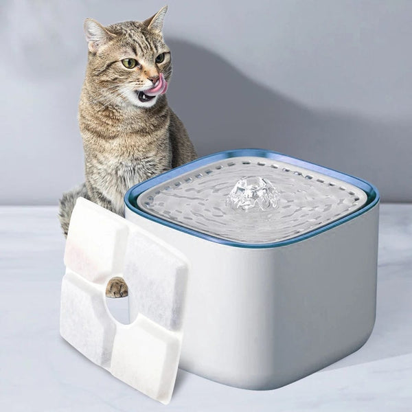 Planet Gates 4/6/8/12pcs Square Cat Water Fountain Replacement Filters, Triple Filtration System Cat Water Dispenser Filter