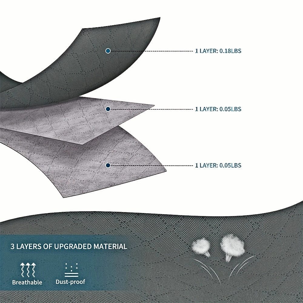 Planet Gates 4/6/8pcs Durable 90L Large Storage Bags with Handles - Foldable Closet Organizer for Clothing, Blankets, Comforters,  Pillows, and Toys - Thick Fabric for Maximum Protection and Convenience (Gray) Bedroom Accessories