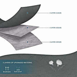 Planet Gates 4/6/8pcs Durable 90L Large Storage Bags with Handles - Foldable Closet Organizer for Clothing, Blankets, Comforters,  Pillows, and Toys - Thick Fabric for Maximum Protection and Convenience (Gray) Bedroom Accessories