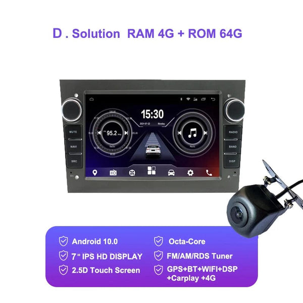 Planet Gates 4 64G Camera 8"Android 10.0 Car Radio GPS Navigation autoradio multimedia player for opel astra h g zafira b vectra c d  head unit stereo