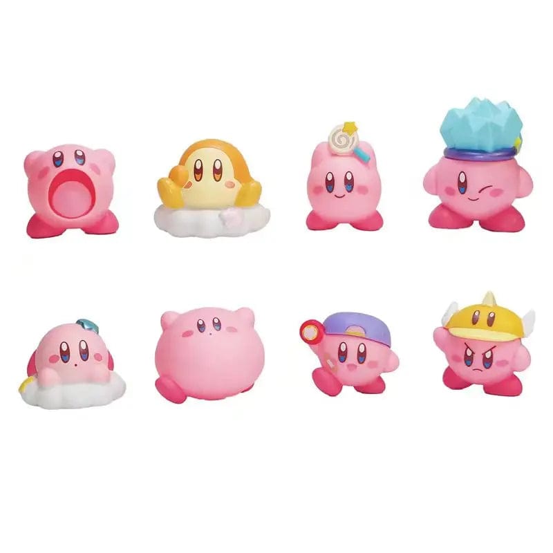 Planet Gates 4-8pcs Anime Games Kirby Action Figures Toys Pink Cartoon Kirby PVC Cute Figure Action Toy Christmas Gift for Children