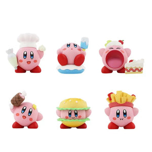 Planet Gates 4-8pcs Anime Games Kirby Action Figures Toys Pink Cartoon Kirby PVC Cute Figure Action Toy Christmas Gift for Children