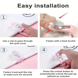 Planet Gates 4/8pcs Quilt Fixer & Sheet Non-slip Clip & Duvet Cover Clip & Non-slip Duvet Clip & Prevent Your Duvet Cover From Rambling To Make You Have A Nice Night