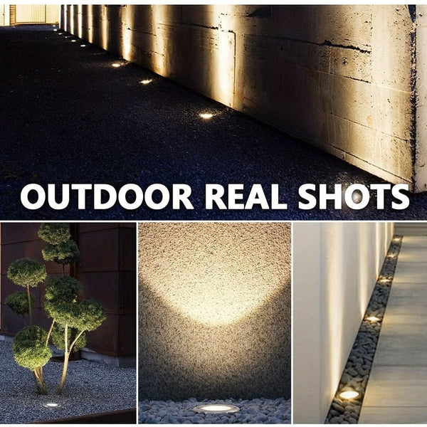 Planet Gates 4/8pcs Solar Outdoor Lights, 8 LED Solar Ground Lights, Landscape Lights, Solar Disk Lights, Solar Energy Floor Lamp, Garden In-Ground Pathway Lights, Landscape Lawn Lighting, For Pathway Yard Walkway Patio Lawn