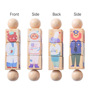 Planet Gates 4 Baby Wooden Rotating Jigsaw Puzzle Hand bell Toy Baby Mobile Musical Rattle Toy Montessori Puzzle Game For Babies Newbaby Gift