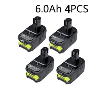 Planet Gates 4 battery / CHINA 6Ah For RYOBI P108 18V One+ Plus Battery 18 Volt Lithium-Ion Power Tools P104 P107 RB18L50 RB18L20 P108
