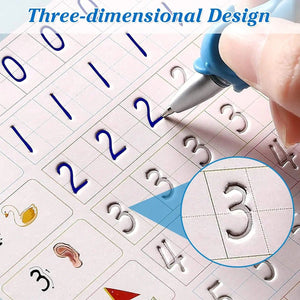 Planet Gates 4 Books Magic Writing Book in Spanish Calligraphy Notebook Montessori Kids Reusable Educational Calligraphic Letter Practice Toy