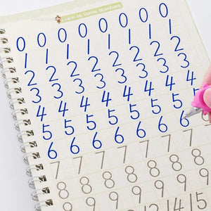 Planet Gates 4 Books Magic Writing Copybook In Spanish Calligraphy Notebook Montessori Reusable Educational Calligraphic Letter Practice