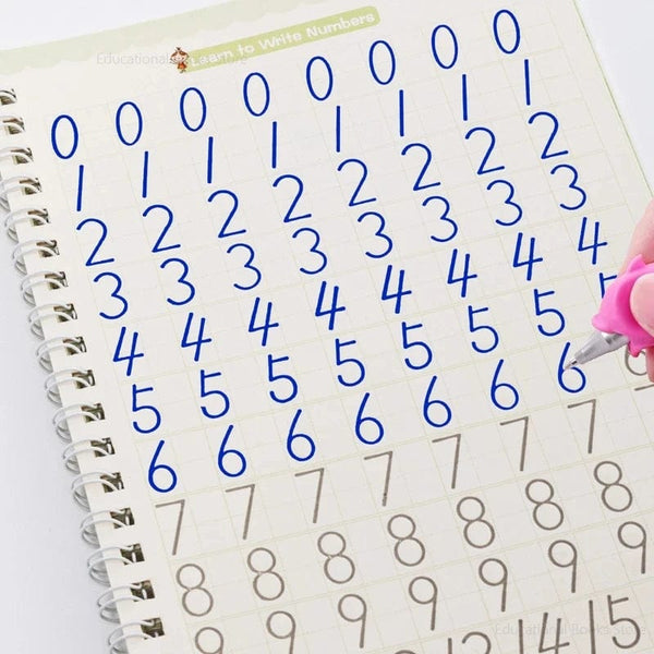 Planet Gates 4 Books Magic Writing Copybook In Spanish Calligraphy Notebook Montessori Reusable Educational Calligraphic Letter Practice