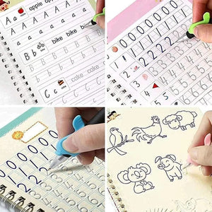 Planet Gates 4 Books Magic Writing Copybook In Spanish Calligraphy Notebook Montessori Reusable Educational Calligraphic Letter Practice