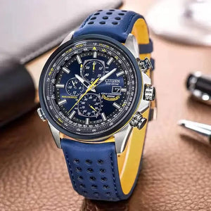Planet Gates 4 Button-Black CITIZEN Men Watches Luxury Trend Quartz Clock Luminous Calendar Waterproof Multi Function Fancy Round Automatic Watch Stainless