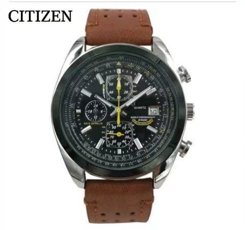 Planet Gates 4 Button-Black CITIZEN Men Watches Luxury Trend Quartz Clock Luminous Calendar Waterproof Multi Function Fancy Round Automatic Watch Stainless