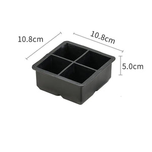 Planet Gates 4 cells 8 Big Ice Tray Mold Giant Jumbo Large Food Grade Silicone Ice Cube Square Tray Mold DIY Ice Maker Ice Cube Tray