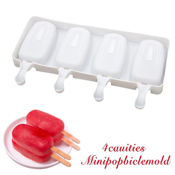 Planet Gates 4 Cells /8 Cells Summer Ice Cream Silicone Mold DIY Ice Pop Maker Freezer Fruit Juice Popsicle Mould Ice Tray Cake Baking Mold