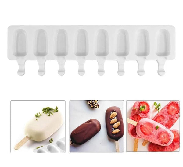 Planet Gates 4 Cells /8 Cells Summer Ice Cream Silicone Mold DIY Ice Pop Maker Freezer Fruit Juice Popsicle Mould Ice Tray Cake Baking Mold