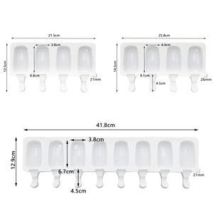Planet Gates 4 Cells /8 Cells Summer Ice Cream Silicone Mold DIY Ice Pop Maker Freezer Fruit Juice Popsicle Mould Ice Tray Cake Baking Mold